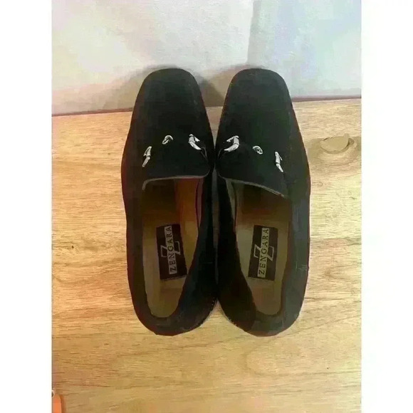 Zengara Men\'s Black Shoes Elegant Dressy Slip-On Leather Loafers - Size 8.5‎ main image 14